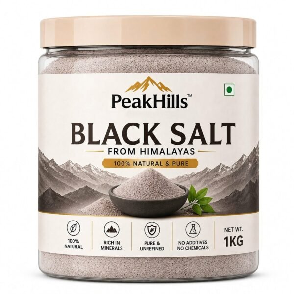 PeakHills Himalayan Black Salt Powder